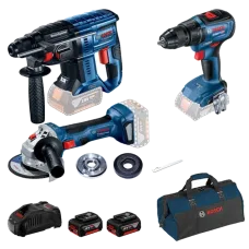 Набір інструментів перфоратор + шуруповерт + болгарка Bosch Bosch GBH 180-LI + GSR 18V-50 + GWS 180-LI