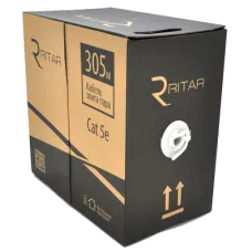 Кабель RITAR Ritar наружный с проволокой КНПП UTP (4*2*0.51) 4p 24 AWG ПЭ (305м) черный