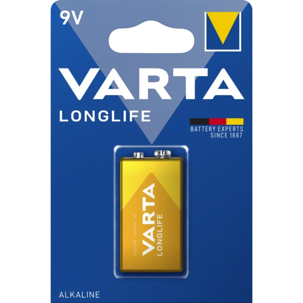 Батарейка 6LR61 Varta VARTA LONGLIFE BLI 1 ALKALINE