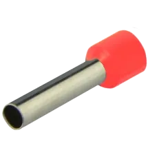 Втулковий наконечник із ізоляцією  E6-12 красный (100шт)