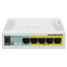 5-портовый гигабитный управляемый PoE MikroTik MikroTik RB260GSP (CSS106-1G-4P-1S)