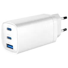 Мережевий зарядний пристрій Gembird Gembird TA-UC-PDQC65-01-W (USB Type A + USB Type C)