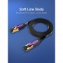 Патч-корд 5м, FTP cat 7 RJ-45 black Vention (ICABJ)