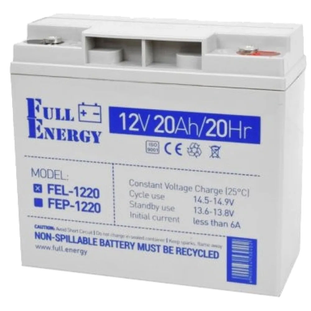Свинцево-кислотна акумуляторна батарея Full Energy Full Energy FEL-1220 20А•ч 12В гелевая