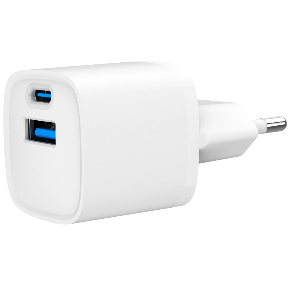 Мережевий зарядний пристрій Gembird Gembird TA-UC-PDQC20-W-01 (USB Type A + USB Type C)