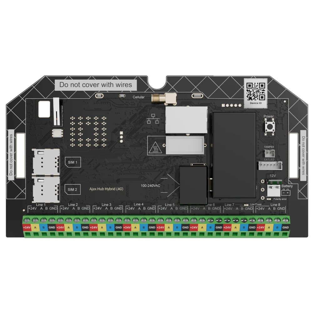 Охоронна централь Ajax Ajax Superior Hub Hybrid (4G) (without casing)