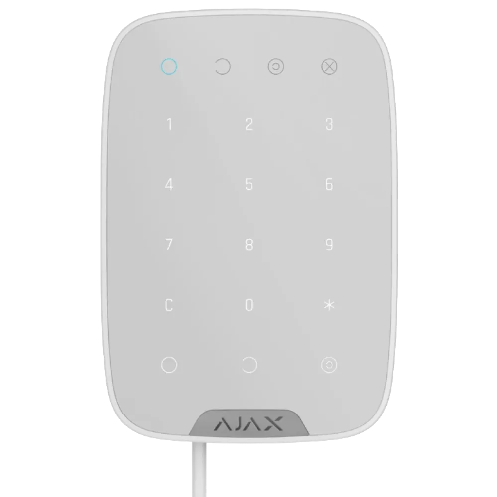 Дротова сенсорна клавіатура Ajax Ajax Keypad Fibra white