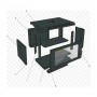 Шкаф настенный GEAR 6U 19" 600x450x350 мм, + полка 19", black (GWMSN-6U-600-450)