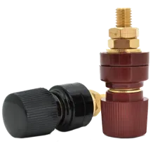 Залізна гвинтова клема  8mm черная+красная