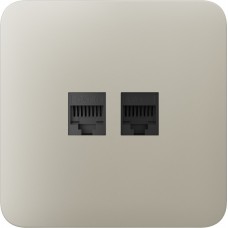 Передня панель для вбудованої інтернет-розетки Ajax SoloCover (LAN) Ivory (126189.317.IV)