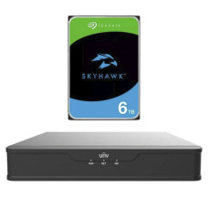 Комплект IP відеореєстратора Uniview NVR301-08S3 + Жесткий диск Seagate SkyHawk SATA III 6TB (ST6000VX009)