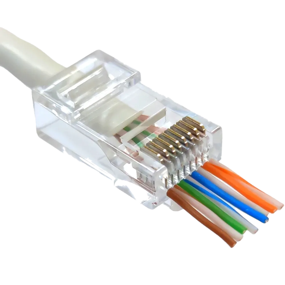 Конектор із наскрізними отворами Kingda Kingda UTP RJ45 кат. 6 (100шт.)