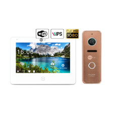Комплект відеодомофона Neolight NeoKIT HD Pro WiFi Bronze
