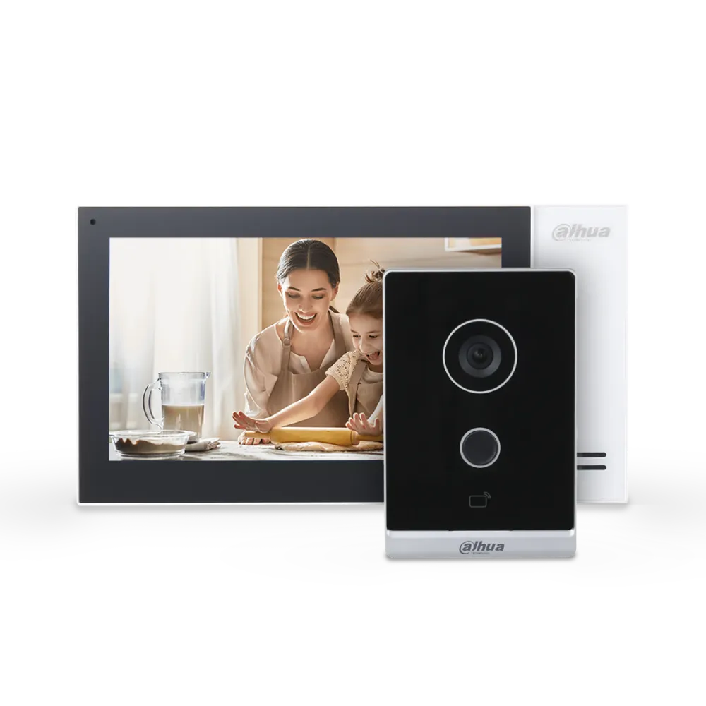 Комплект відеодомофону Dahua Dahua Standart DHI-VTO2211G-WP-S2 + DHI-VTH2421FW-P (белый домофон)