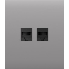 Передня панель для вбудованої інтернет-розетки Ajax CenterCover (LAN) Fog (126200.318.FG)