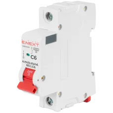 Модульный автоматический выключатель Enext Enext e.mcb.stand.60.1.C6, 1р, 6А, C, 6кА