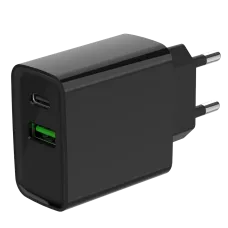 Мережевий зарядний пристрій Gembird Gembird TA-UC-PDQC20-01-BK (USB Type A + USB Type C)