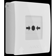 Бездротова програмована кнопка з механізмом скидання Ajax ManualCallPoint Jeweller White (87645.171.NC1)