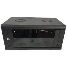 Шафа  EServer 4U 600х350х284, стекло, чорная