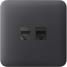 Передня панель для вбудованої інтернет-розетки Ajax SoloCover (LAN) Graphite (126191.317.GP)