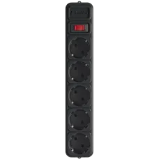 Сетевой фильтр 3 м кабель 5 розеток Gembird Gembird SPG5-G-10B Сетевой фильтр 3 м кабель 5 розеток Gembird Gembird SPG5-G-10B