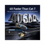 Патч-корд 8м, S/FTP cat 8 RJ-45 black Vention (IKABK)