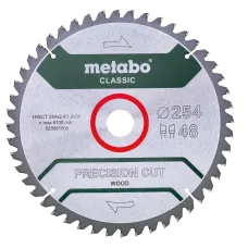 Пильный диск 254x30, Z48 WZ 5°neg. Metabo Metabo "precision cut wood - classic" (628061000)