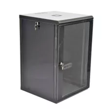 Шкаф 19"18U, 600x600x907мм (Ш*Г*В), эконом, акриловое стекло, черный  UA-MGSWL186B