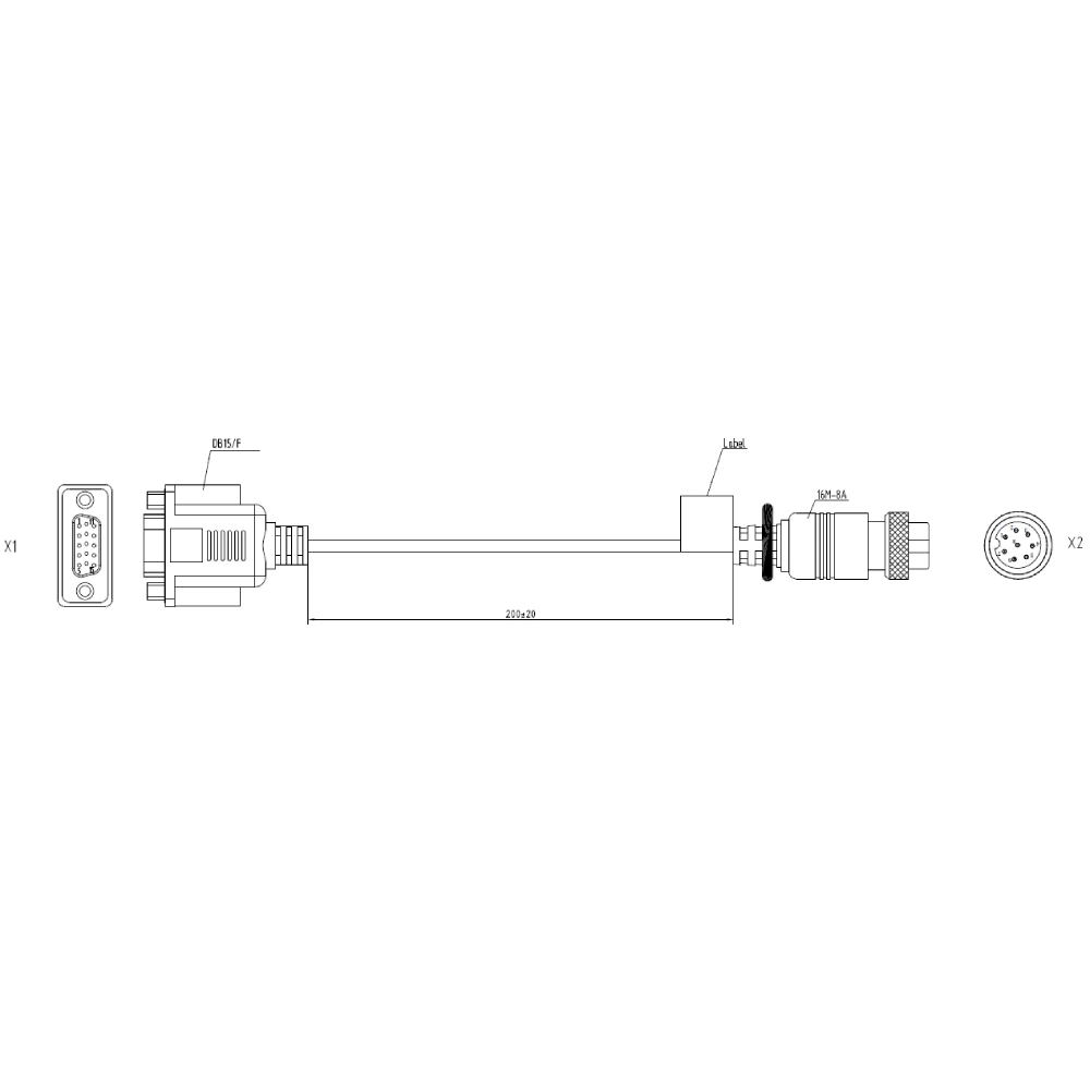 Кабель Hikvision AE-MC9294-0.2(16M8A to DB15/F)