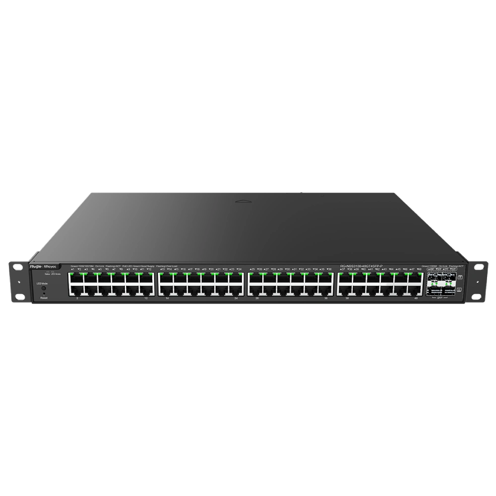Коммутатор 48 портов управляемый Ruijie Ruijie Reyee RG-NBS3100-48GT4SFP-P POE L2