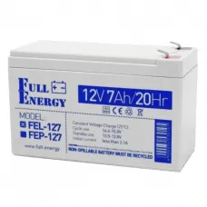 Свинцево-кислотна акумуляторна батарея Full Energy Full Energy FEL-127 7А•ч 12В гелевая