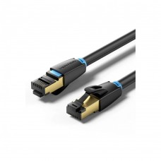 Патч-корд 15м, S/FTP cat 8 RJ-45 black Vention (IKABN)