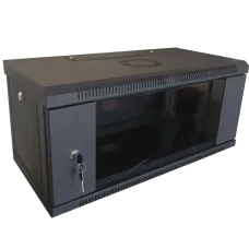 Шафа комутаційна настінна розбірна чорна  Hypernet WMNC-350-4U-FLAT-BLACK
