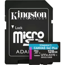 Карта памяти  Kingston microSDXC 128 Гб U3 V30 A2 (SDCG3/128GBSP)