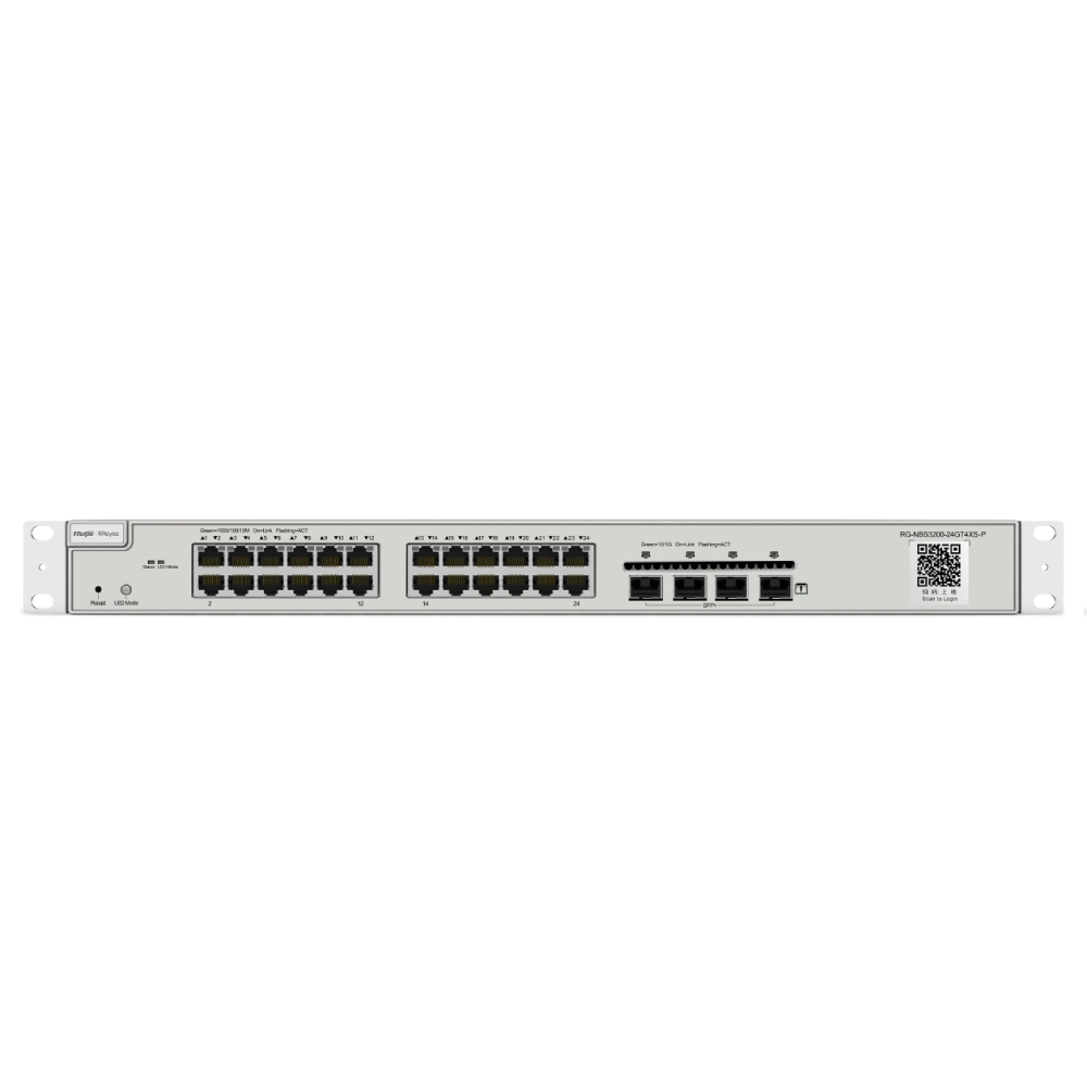 Коммутатор 24 порта управляемый Ruijie Ruijie RG-NBS3200-24GT4XS-P L2+ 10G POE