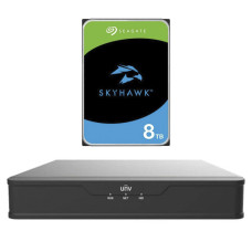 Комплект IP відеореєстратора Uniview NVR302-32S + Жесткий диск Seagate SkyHawk HDD 8TB (ST8000VX010)