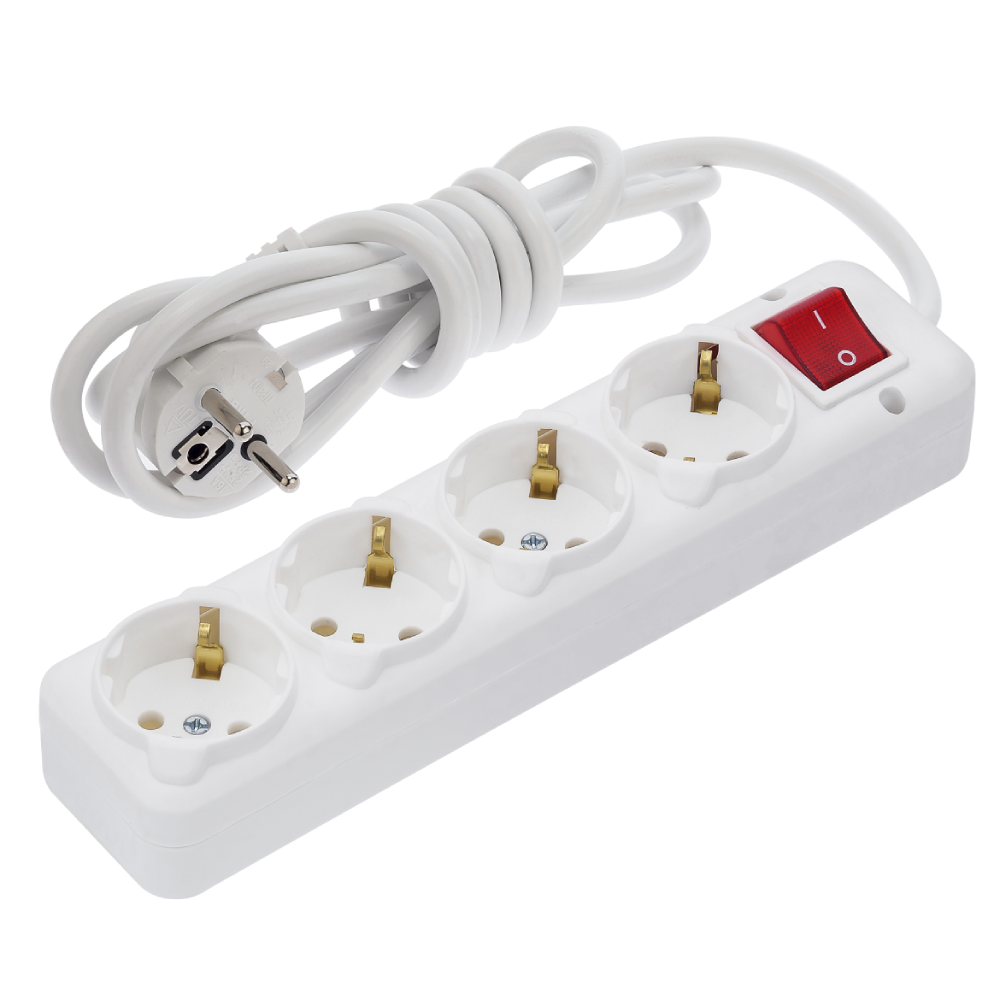 Подовжувач MegaInstall NA-UEA 4-гнізда 3 м з кнопкою