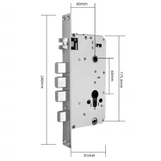 Врезная часть с автозакрытием Seven SEVEN LOCK 6068