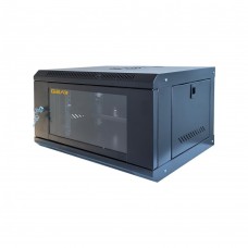 Шкаф настенный GEAR 6U 19'' 600x600x350 мм, + полка 19", black (GWMSN-6U-600-600)