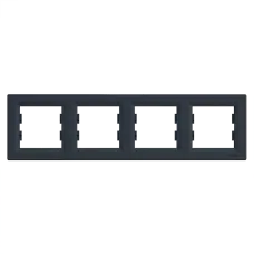 Рамка 4 поста антрацит горизонтальна Schneider Electric Schneider Electric EPH5800471 Asfora