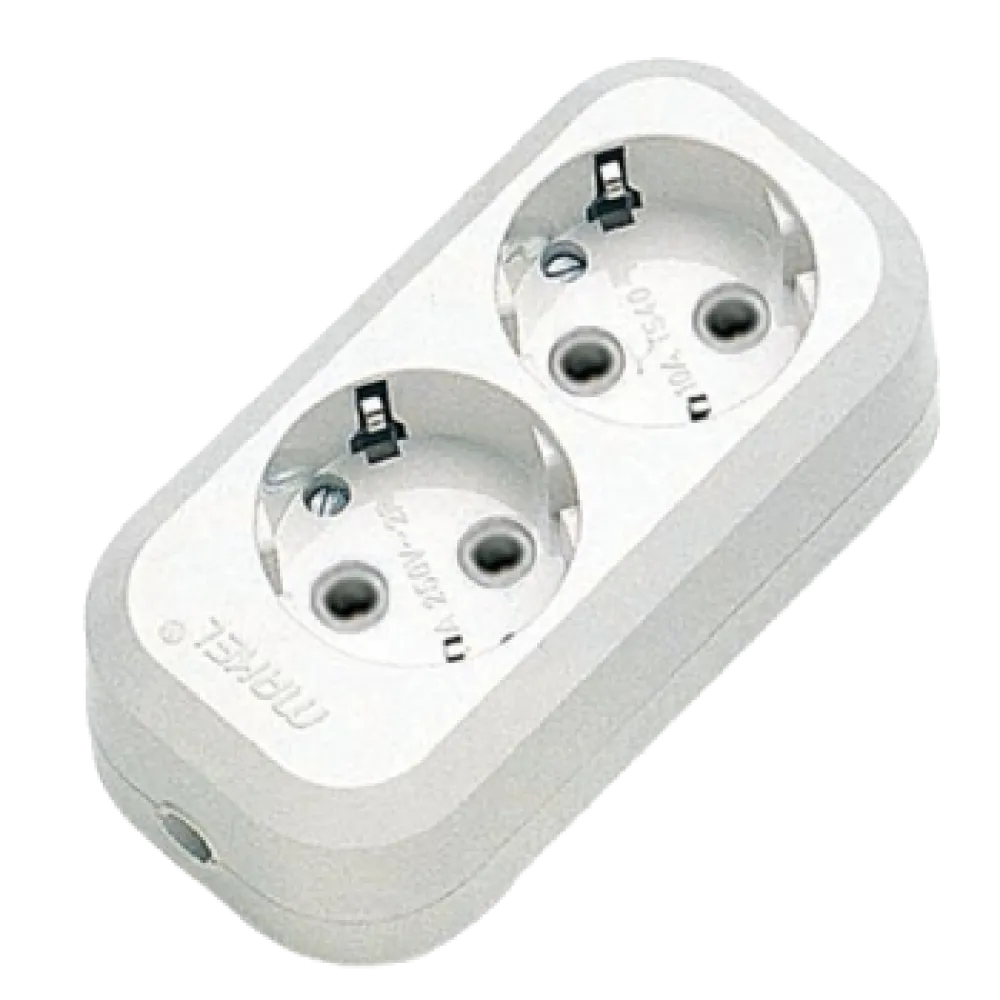 Колодка 2 гнезда с заземлением Makel Makel MGP111 Колодка 2 гнезда с заземлением Makel Makel MGP111