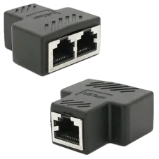 З'єднувач екранований  RJ45 8P8C мама / 2x мама Q100
