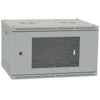 Шафа телекомунікаційна  IPCOM 4U 600x350 дверь перфорация (серая)