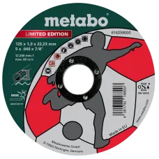 Отрезной круг по металлу 125 x 1,0 x 22,23 мм, Inox, TF 41 Metabo Metabo Limited Edition Soccer (616259000)