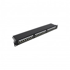 Патч-панель 19" 24xRJ-45 STP cat.5e, 1U Kingda (KD-PP30-STP-C5e-24P)