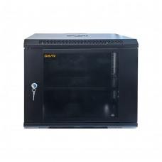 Шкаф настенный GEAR 9U 19'' 600x600x500 мм, + полка 19", black (GWMSN-9U-600-600)