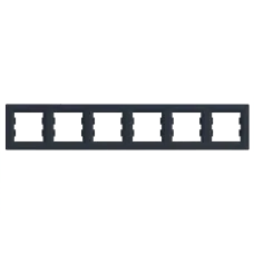 Рамка 6 постів антрацит горизонтальна Schneider Electric Schneider Electric EPH5800671 Asfora
