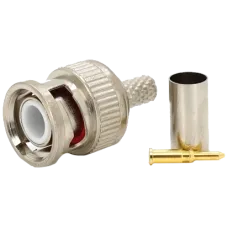 Роз'єм  BNC-M - RG-58 crip + желтый наконечник Q100/2500