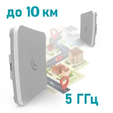 5 ГГц Wi-Fi точка доступа с усиленной антенной MikroTik MikroTik SXTsq Lite5 (RBSXTsq5nD)