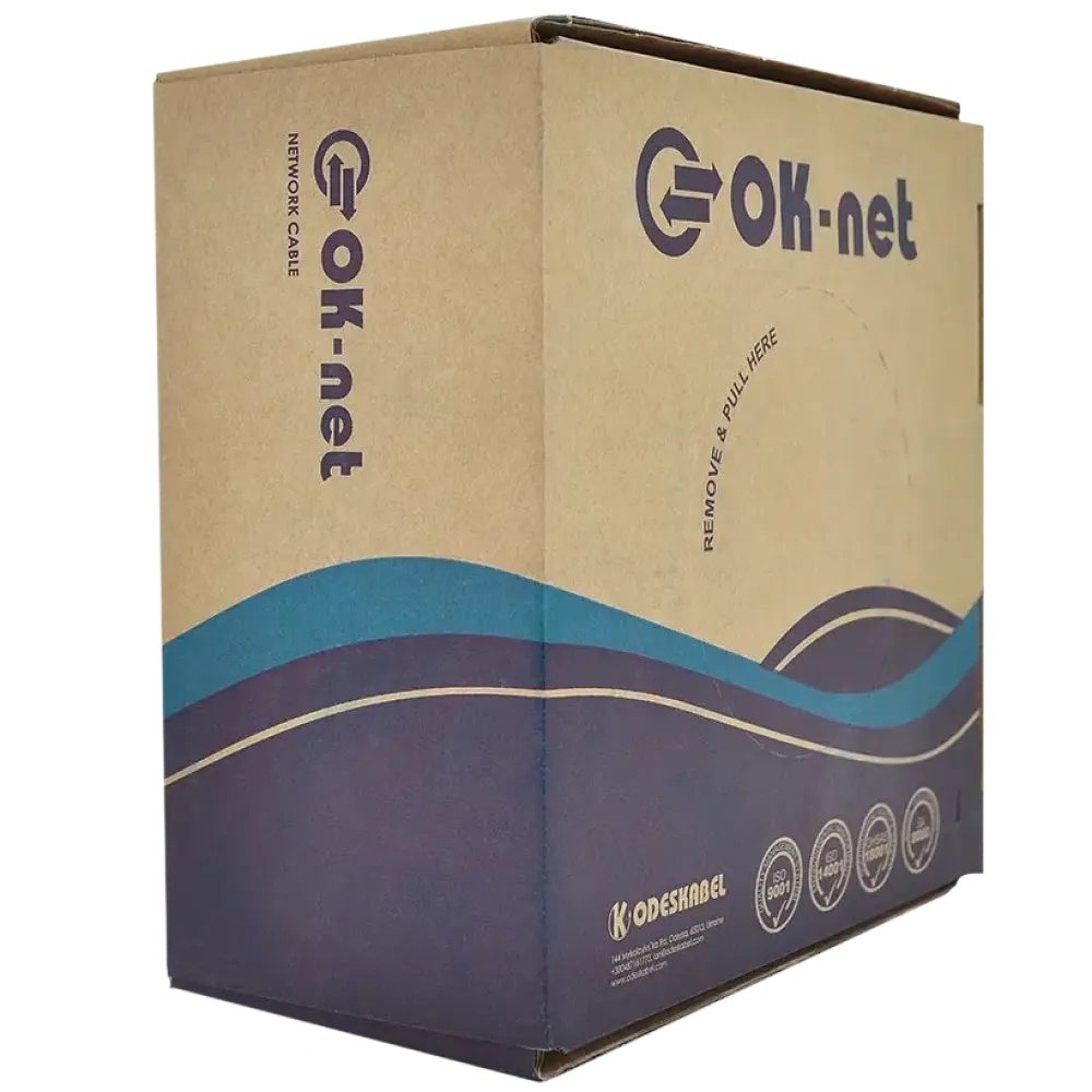 Кабель (UTP мідь внутрішній) Одескабель(ОК-net) КПВ-ВП (350) 4*2*0,51 (U/UTP-cat.5Е) 100м